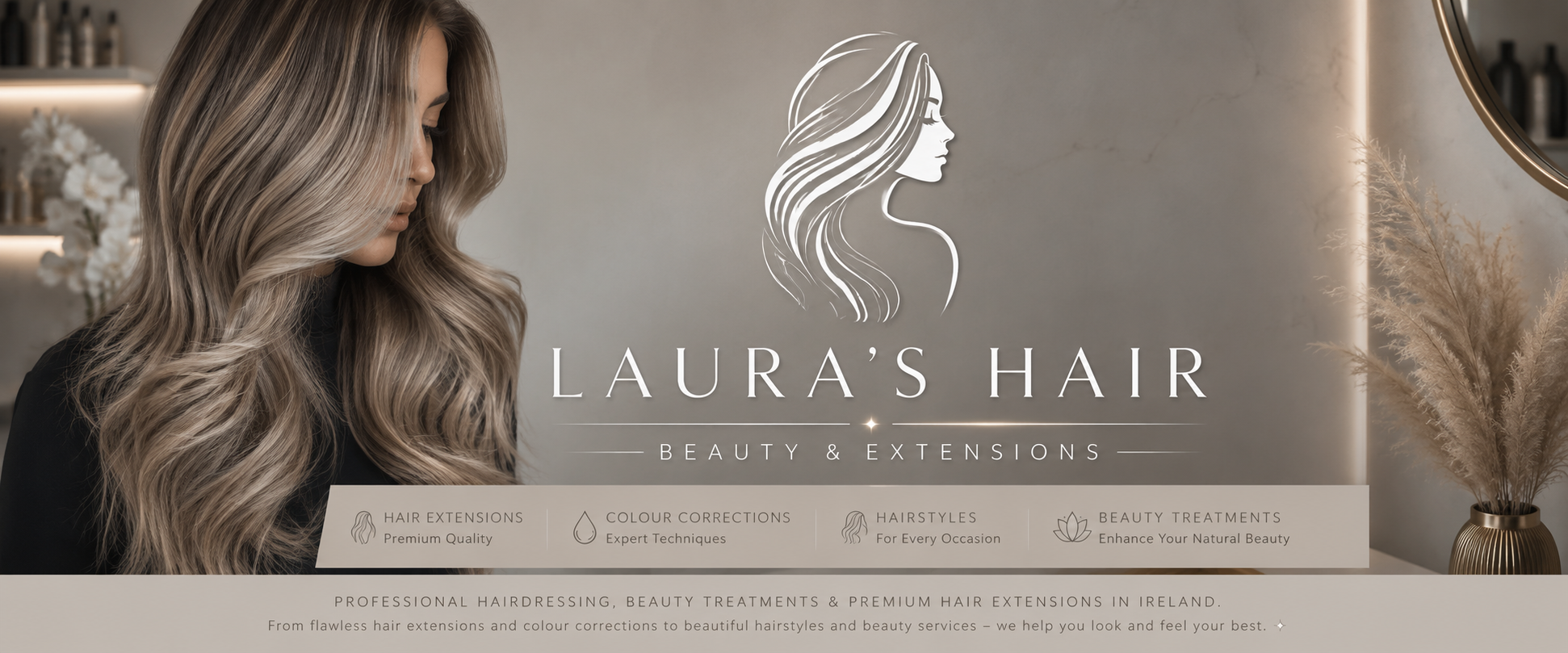 Laura's Hair grožio ir plaukų priauginimo paslaugų viršelis