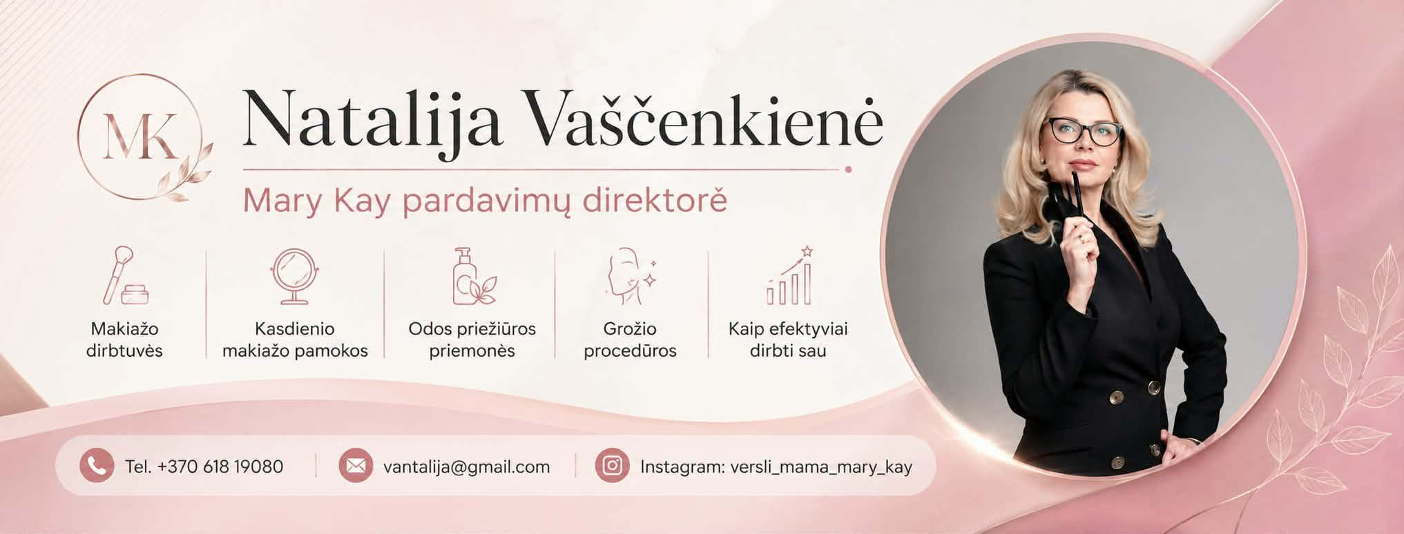 Natalijos Vaščenkienės Mary Kay paslaugų viršelis