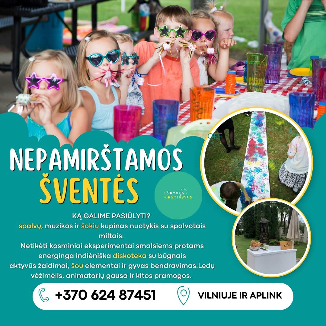 Nepamirštamų vaikų švenčių reklaminis maketas